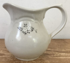 Vtg Pfaltzgraff Heirloom Gray Floral Creamer Pitcher - £747.89 GBP