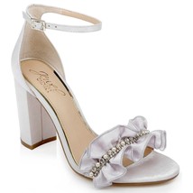 Jewel Badgley Mischka Women Ankle Strap Sandals Deva Size US 8.5M Lilac Purple - £43.62 GBP