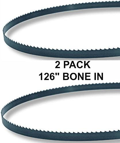 126x5/8x3TPI - 2 Pack Bone In Bandsaw Blades - Meat Cutting Fits Hobart 6614 - $42.99