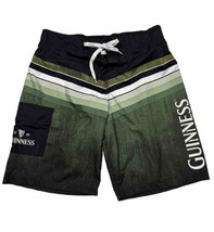 Guiness Men Size XL (Measure 33x10) Green Spell Out Board Shorts - £6.75 GBP