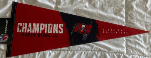 Tampa Bay Buccaneers 2020-2021 Super Bowl LV Champions Soft Pennant (12"x30") - £9.42 GBP