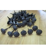 25 NAILS ROUND HAND FORGED 1&quot; SWIRL 1.5&quot; LONG TACK CRAFT DENTED CUT NAIL... - $646.77 MXN