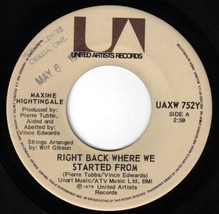 Maxine Nightingale Right Back Where We Started From 45 Believe In What You Do - £5.47 GBP