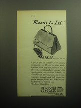 1958 Bergdorf Goodman Meyers Handbag Ad - Room to Let - £14.30 GBP