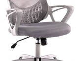 Office Chair, Light Grey, Ergonomic Home Desk Chair, Mid Back Mesh Chair, - $90.97