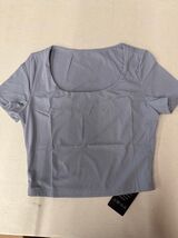 LOMON Women's Slim Fit Scoop Neck T-Shirt Gray Blue Size M - $90.32 MXN LOMON Women's Slim Fit Scoop Neck T-Shirt Gray Blue Size M - $90.32 MXN