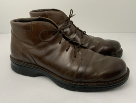 UGG Australia Brown Leather Chukka Ankle Boots Mens 11.5 Lace Up 5548 Excellent - £59.67 GBP