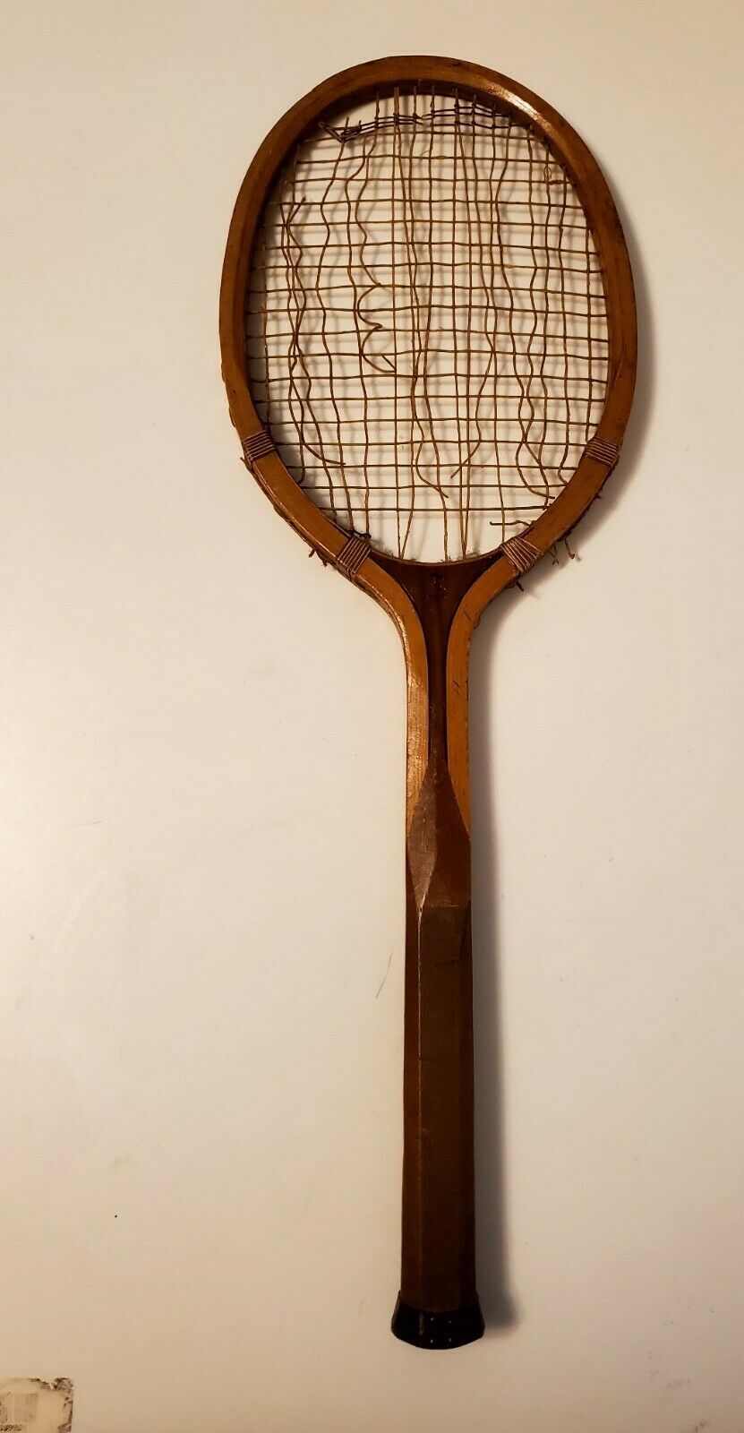 Antique Wood Wright & Ditson DEMON Tennis Racket - £35.00 GBP