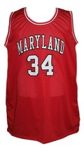 Len Bias #34 College Basketball Jersey Sewn Red Any Size image 4