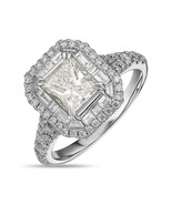 1.01 CT Princess 14k White Gold Wedding Ring VVS/DE Lab Grown Diamond Gi... - €811,89 EUR