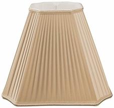 Royal Designs Inverted Cut Corner Pleated Designer Lamp Shade, Antique G... - $82.12+