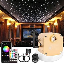 16W Twinkle 550pc 13ft 0.03in RGBW Bluetooth/Remote LED Fiber Optic Star Ceiling - £187.94 GBP