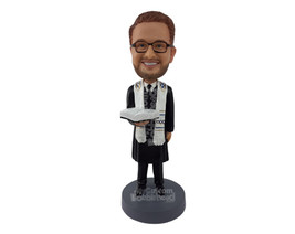 Custom Bobblehead Priest With His Bible Ready To Marry You Or Teach You Rituals  - £71.58 GBP