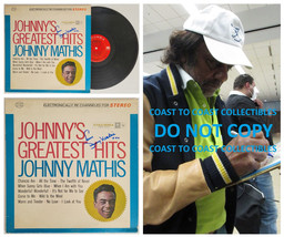 Johnny Mathis signed Greatest Hits album, vinyl COA exact proof autographed - $197.99