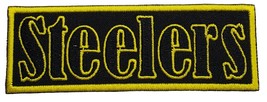Pittsburgh Steelers Text Football Embroidered Iron On Patch Roethlisberger - $146.28 MXN+
