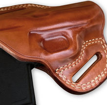 Fits WALTHER PKK/S 3.3”BBL Handmade Leather Belt Holster With Open Top #1170# RH image 5