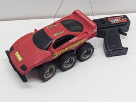 Tyco Scorcher Micro 6-Wheel Red R/C Car - w/Remote - Vintage Toy Radio C... - $14.85