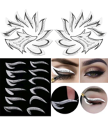 16 Piece Multifunctional Eyeliner Stencils &amp; Guide Template - New - £9.47 GBP