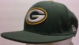 VTG New Era Green Bay Packers Fitted Hat Sz 7 1/4 Football NFL Cheese Lambeau - £27.58 GBP