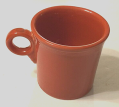 Fiesta Orange HLC USA Vintage 80s Stoneware Tea Coffee O Ring Handle Mug... - £5.32 GBP