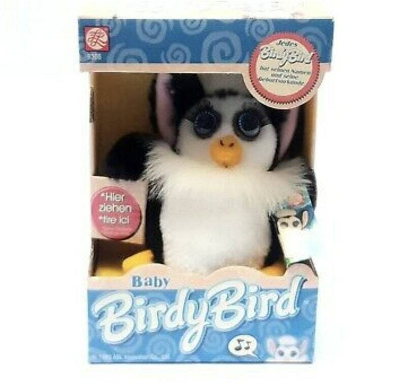 Furby fake 1999 knovkoff furby Baby Birdy Bird black and white VERY RARE - $150.19