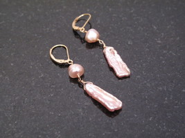 Gold Biwa Pearl Earrings - $28.00