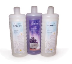 Avon Senses Sensitive Skin &amp; Lavender Garden Bubble Bath - Set of 3 - £25.03 GBP