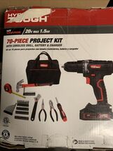 Hyper Tough 70-Piece Project Kit w/ Cordless Drill, Battery &amp; Charger | ... - $53.90