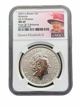 2023 Queen Great Britain Britannia 1oz Silver NGC MS69 Final QE II Coin ... - $173.25