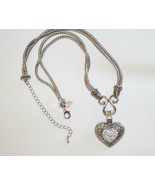 Lia Sophia Love Dust Cut Crystal Heart Necklace  J406 - £25.17 GBP