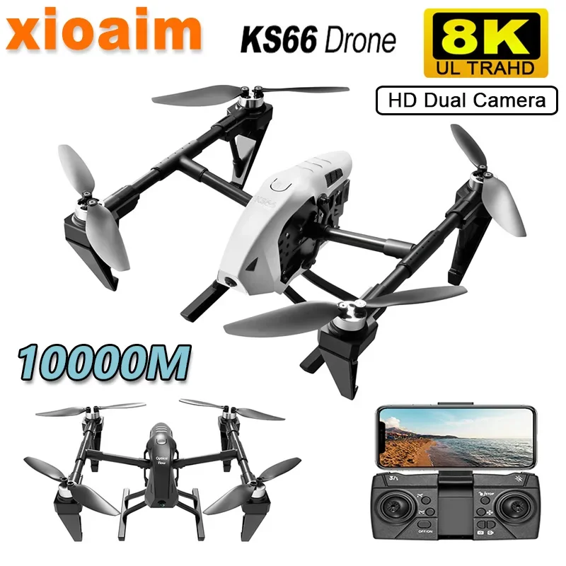 New For KS66 Drone 8K HD Dual Camera Professinal 5G WIFI Wide Angle Opti... - $13.40