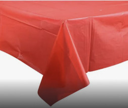 Valentines Day/Xmas/Weddings Party Red Rectangle Plastic Table Cover 54&quot; x 108&quot; - £6.16 GBP