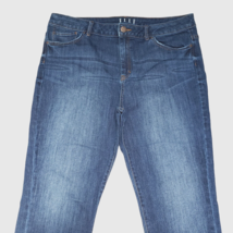 Elle Women&#39;s Size 14 Straight Leg High Rise Stretch 5-Pocket Blue Denim jeans - £14.43 GBP