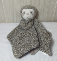 Carters WELL USED Sloth Security Blanket Lovey Baby Plush brown tan crea... - $6.92