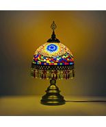 Beautiful Turkish Mosaic Stained Glass Bedside Table Lamp - $89.97