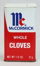 VINTAGE Antique McCormick Whole Cloves 1.12 oz Tin - £15.79 GBP