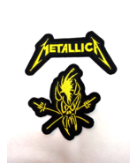 METALLICA Patch Set of 2 Embroidered Iron/Sew on Thrash Metal Slayer Tes... - £9.28 GBP