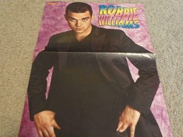 Robbie Williams Take That teen magazine poster clipping Popcorn black suit - $5.00