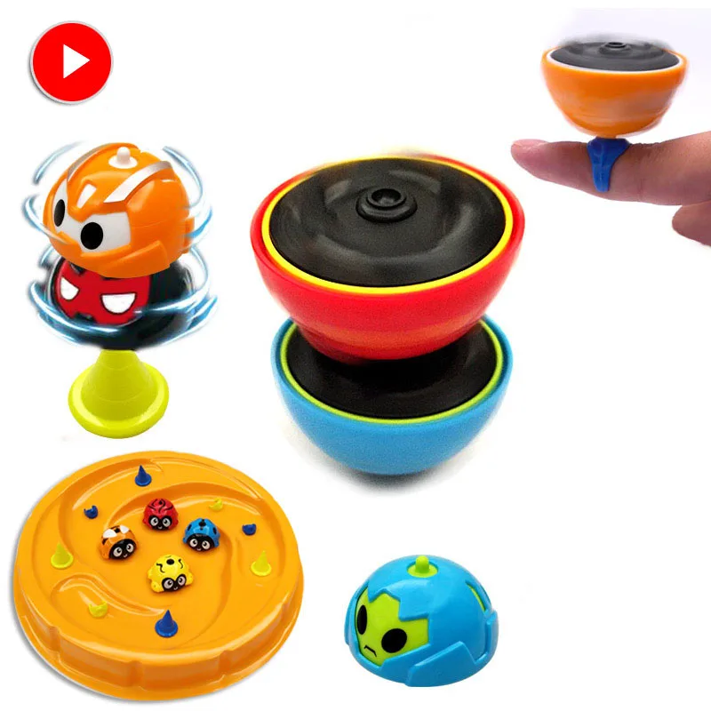 Spinning top car battle gyro magic spinning top egg fidget kids party favor boys toys thumb200