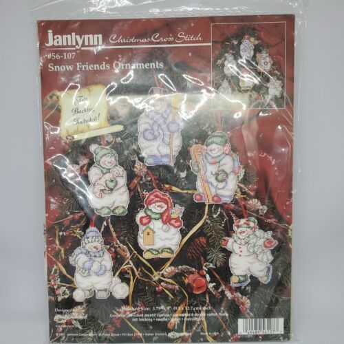 Vintage 1997 JANLYNN Snow Friends Ornaments Kit - 6 Ornaments #56-107 - $21.78