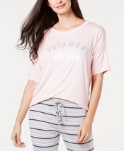Jenni by Jennifer Moore Womens Printed Short Sleeve Pajama Shirt,Pajamas All,L - £23.58 GBP