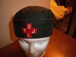 Vintage mason Masonic freemasonry scottish rite HAT red Cross D L T J oc... - $79.99