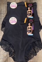 Maidenform ~ 2-Pair Women&#39;s Mid-Brief Shapes Firm Control Black Shapewea... - $503.60 MXN