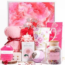 Gift Box for Women Unique Relaxing Spa Gift Baskets Mug Teddy Bear Towel... - $116.03