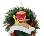 Midwest CBK Sisal and Resin Beach Sand Pail Wreath Christmas Ornament NWT - $6.98