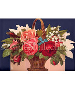 GIFTED LINE Vintage Large LOVELY LILIES and ROSES CARRY Gift Box House W... - £29.45 GBP