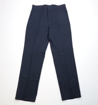 NOS Vintage 90s Levis Mens 36x34 Knit Wide Leg Chino Pants Navy Blue Polyester - £93.41 GBP