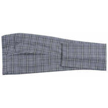 Mens Suit RENOIR English Plaid Window Pane Stretch Slim Fit Comfort 293-14 Gray image 9