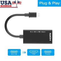 Micro Usb To Hdmi 1080P Wire Cable Tv Av Adapter For Cell Phones Tablets Hdtv - £12.86 GBP