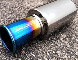 Spoon Sport Rainbow SINGLE EXHAUST MUFFLER Inlet 2&quot; Outlet 3&quot; + DHL - $138.90